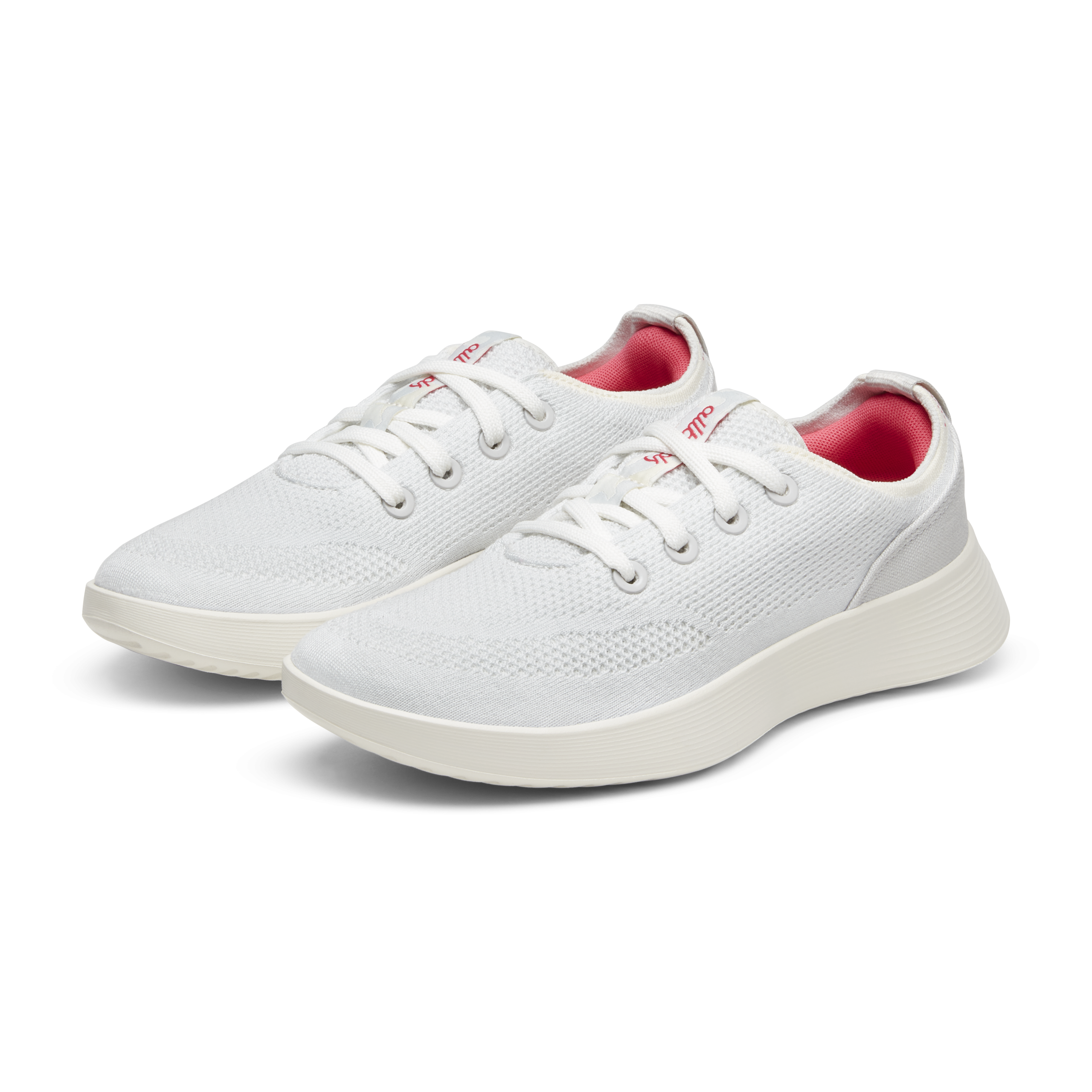 Women's Tree Runner Go - Blizzard/Vivid Red (Natural White Sole) - Image 6